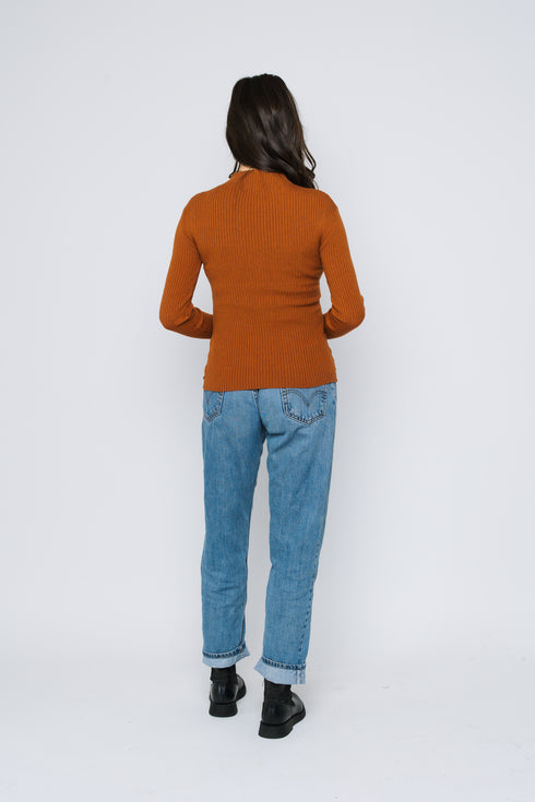 Mary-Mock Neck Long Sleeve